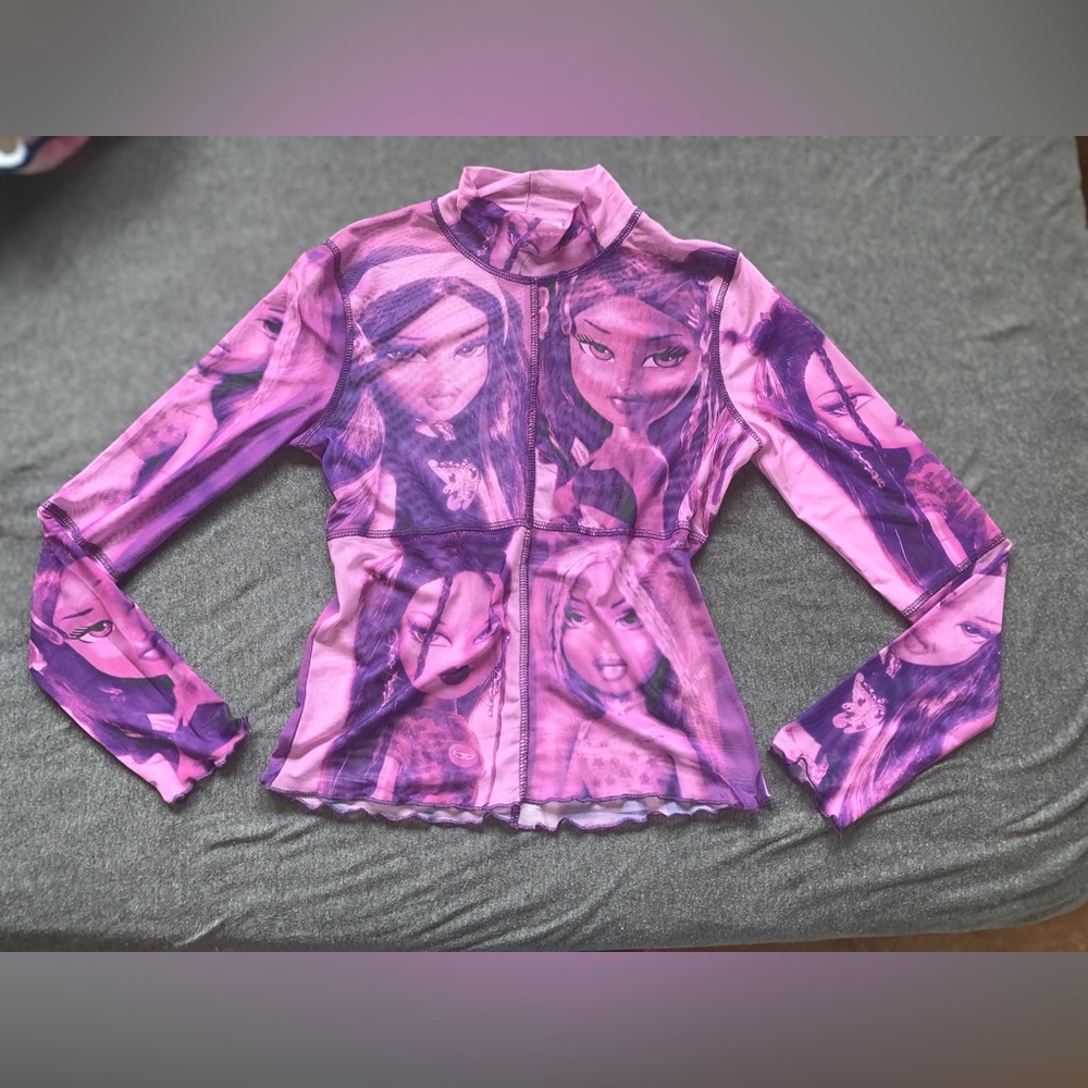 Dolls kill x Bratz mesh long sleeve